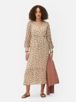 Kleider|Primark Boho-Midaxikleid Mit V-Ausschnitt Cremefarben