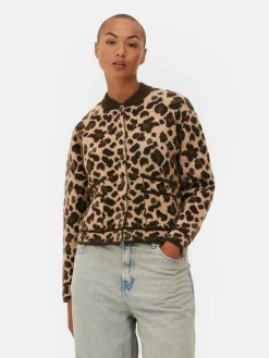 Pullover Und Cardigans|Primark Bomber-Cardigan Mit Leopardenmuster Multi