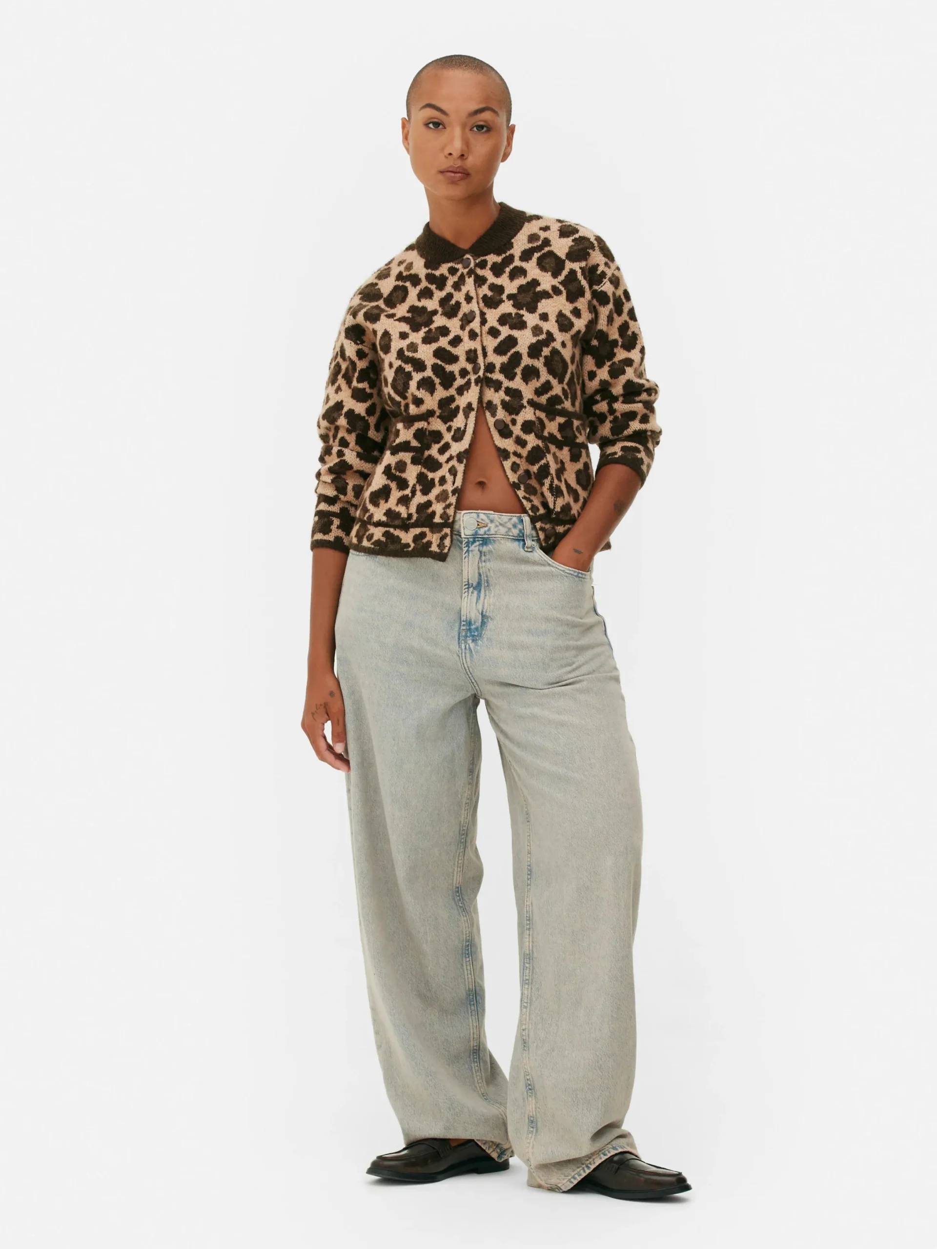 Pullover Und Cardigans|Primark Bomber-Cardigan Mit Leopardenmuster Multi