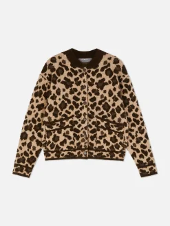Pullover Und Cardigans|Primark Bomber-Cardigan Mit Leopardenmuster Multi