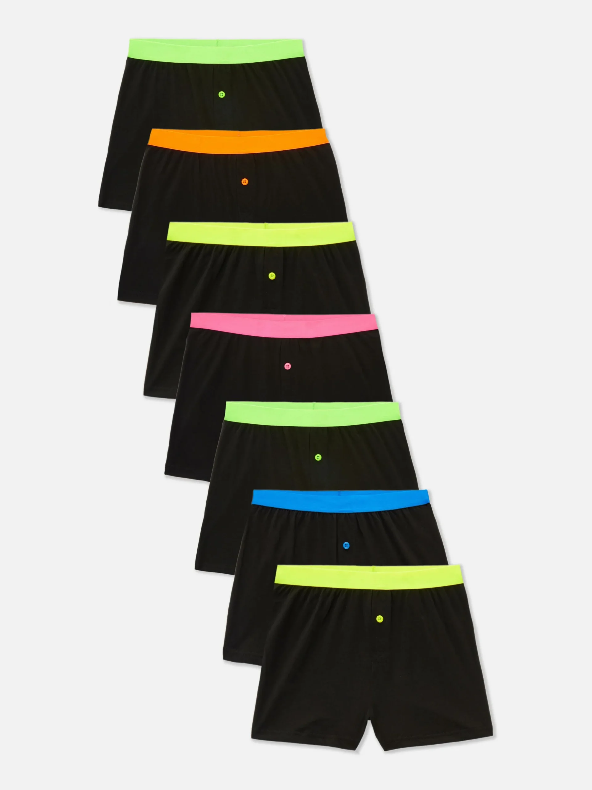 Unterwäsche|Primark Boxershorts In Neonfarben, 7er-Pack Multi