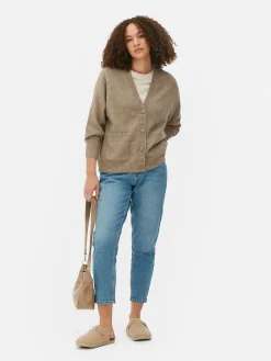Pullover Und Cardigans|Primark Boyfriend-Strickcardigan Mit V-Ausschnitt Taupefarben