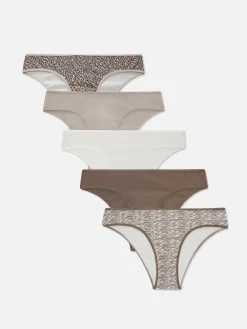 Slips|Primark Brazil-Slips, 5er-Pack Mokkafarben