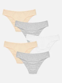 Slips|Primark Brazil-Slips Für Jeden Tag, 5er-Pack Naturfarben