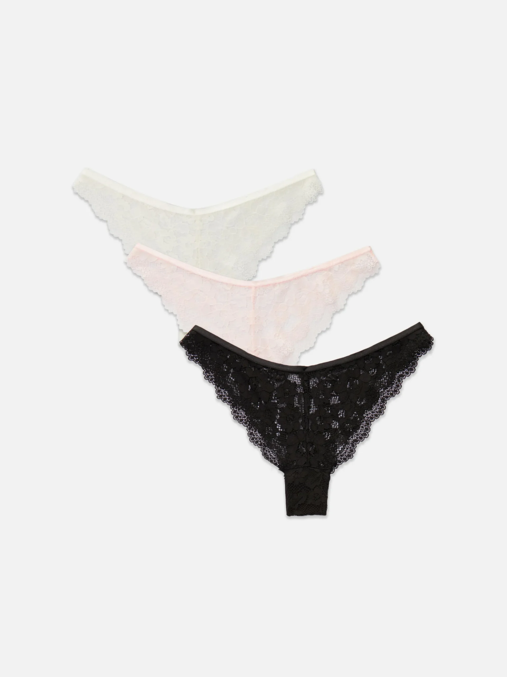 Slips|Primark Brazil-Slips Mit Spitze, 3er-Pack Schwarz