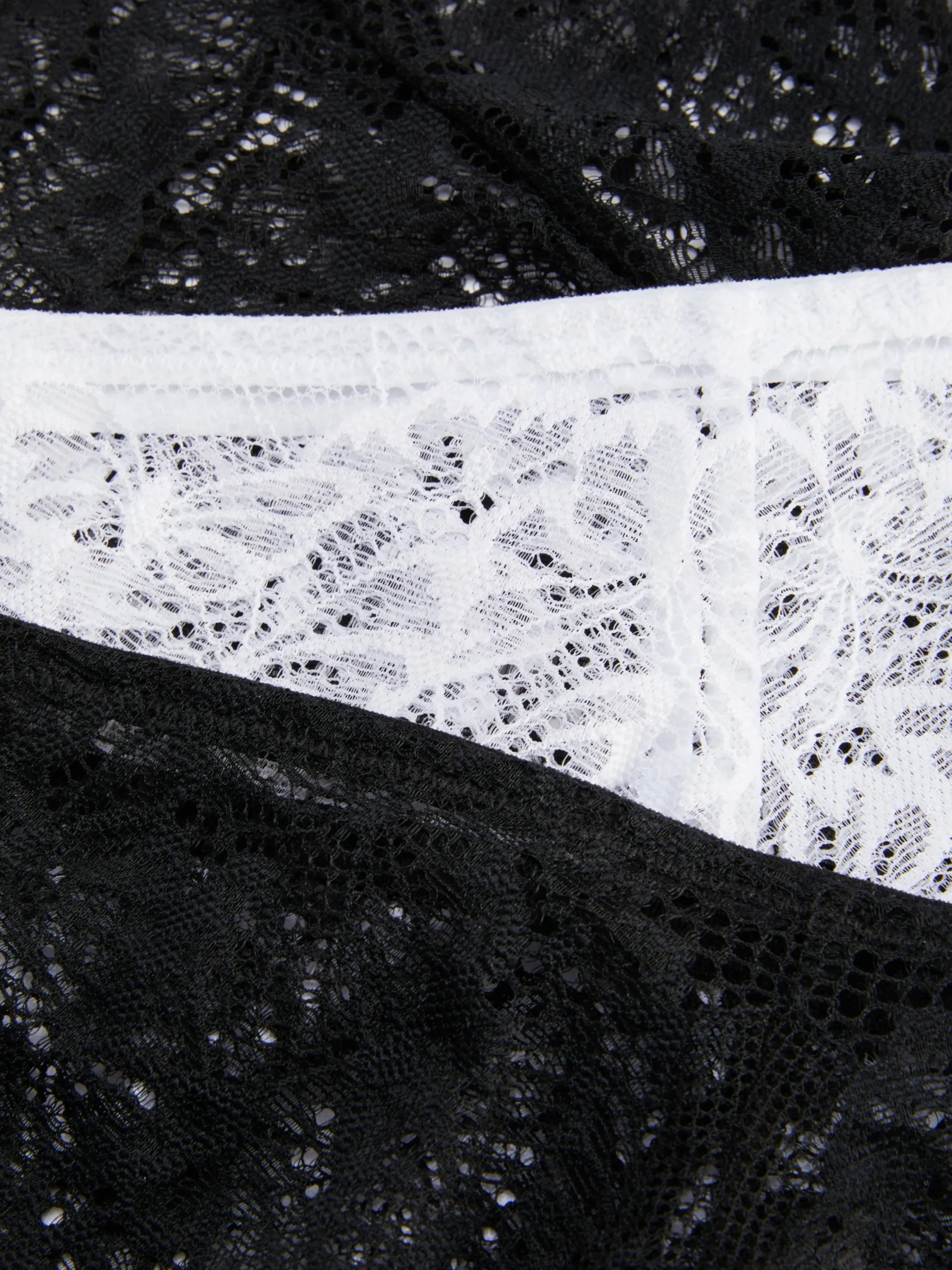 Slips|Primark Brazil-Slips Mit Spitze, 3er-Pack Schwarz/Weiß