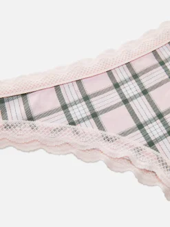 Slips|Primark Brazil-Taillenslips Mit Spitzenbesatz, 3er-Pack Naturfarben