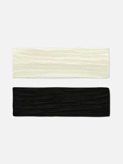 Haarschmuck|Primark Breites Haarband, 2er-Pack Schwarz