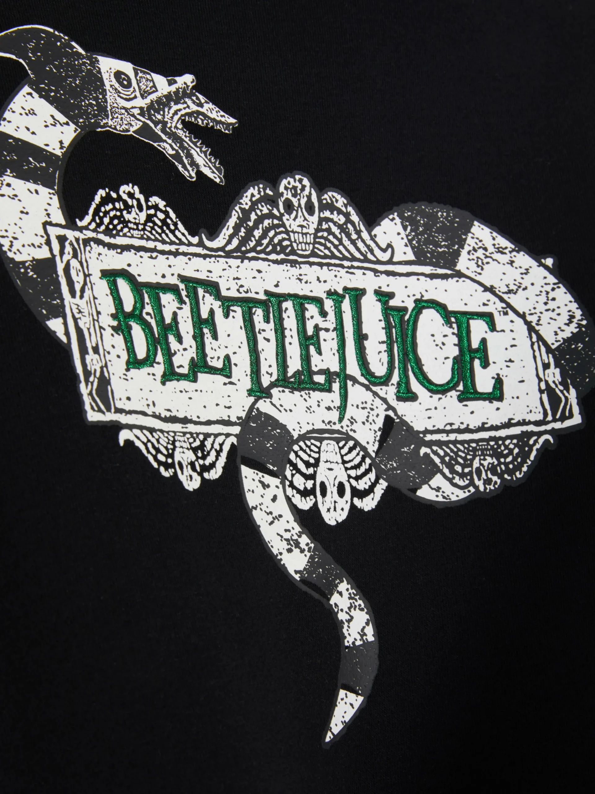 Beetlejuice|Halloween Alle|Primark Buntes „Beetlejuice“ Hoodie Mit Grafik Schwarz