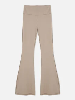 Fitnesskleidung Und Activewear|Primark Butterweiche „Rita Ora“ Leggings Mit Ausgestelltem Bein Braun
