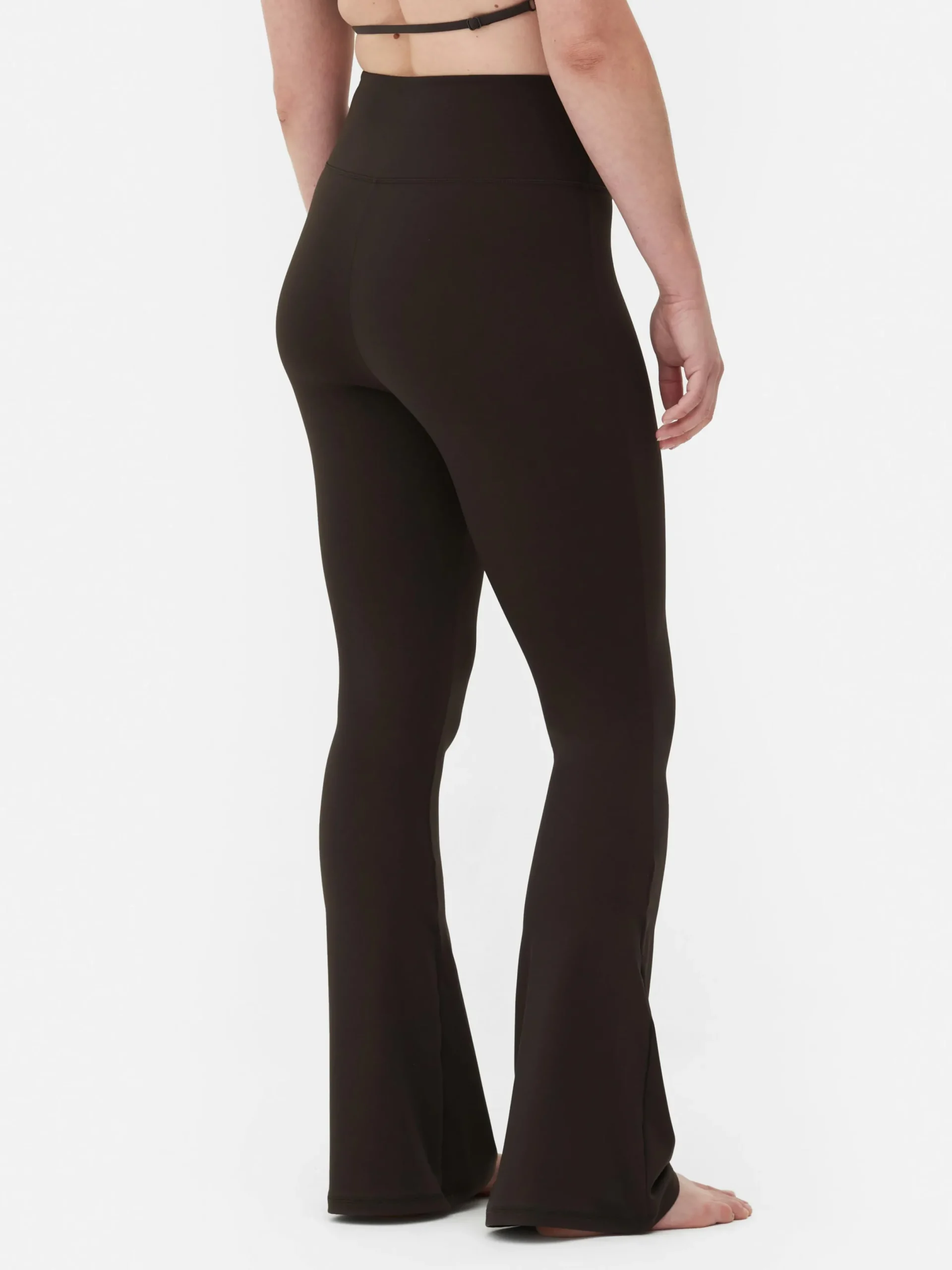 Fitnesskleidung Und Activewear|Primark Butterweiche „Rita Ora“ Leggings Mit Ausgestelltem Bein Schokoladenbraun