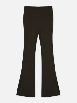 Fitnesskleidung Und Activewear|Primark Butterweiche „Rita Ora“ Leggings Mit Ausgestelltem Bein Schokoladenbraun