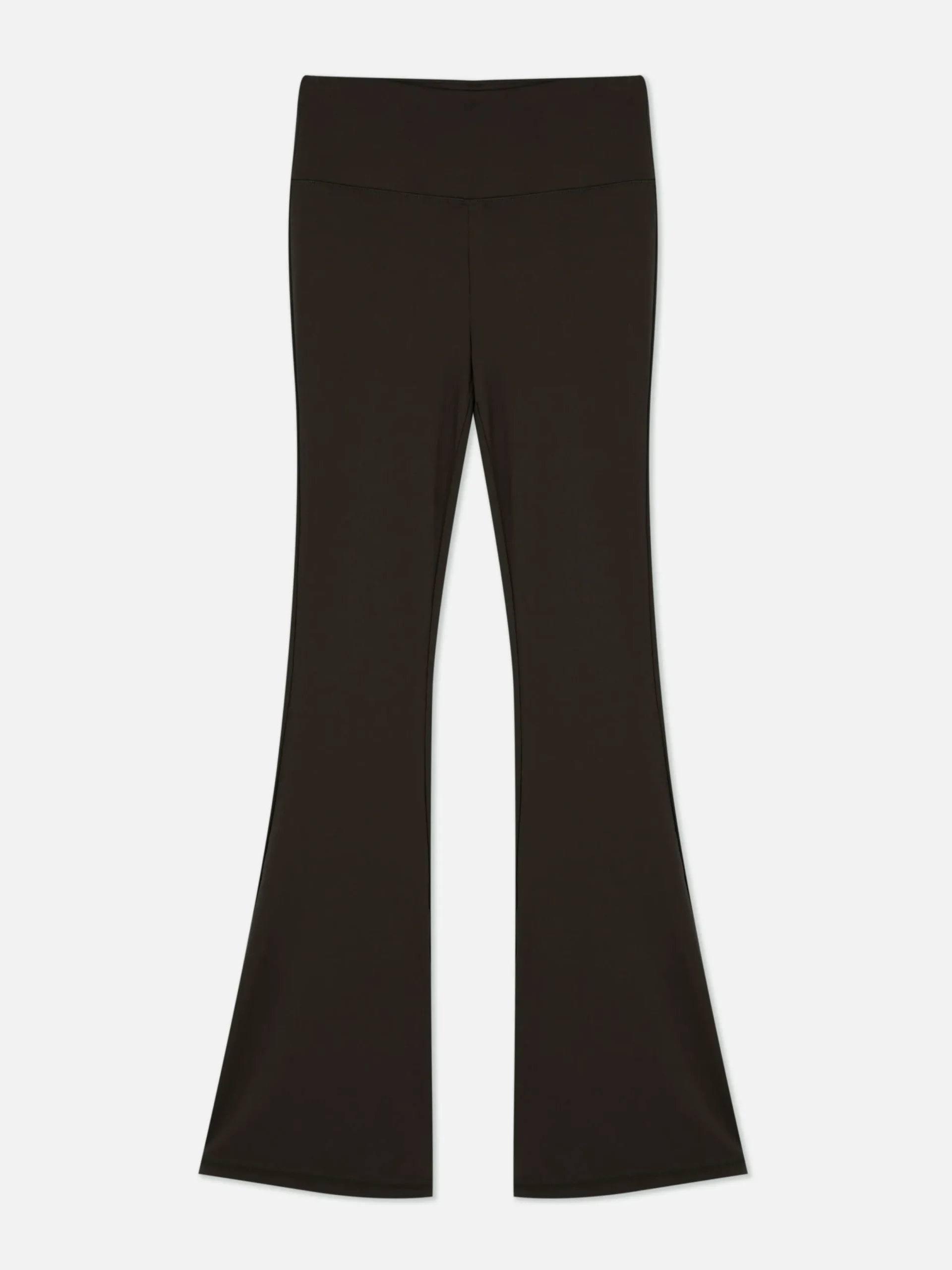 Fitnesskleidung Und Activewear|Primark Butterweiche „Rita Ora“ Leggings Mit Ausgestelltem Bein Schokoladenbraun