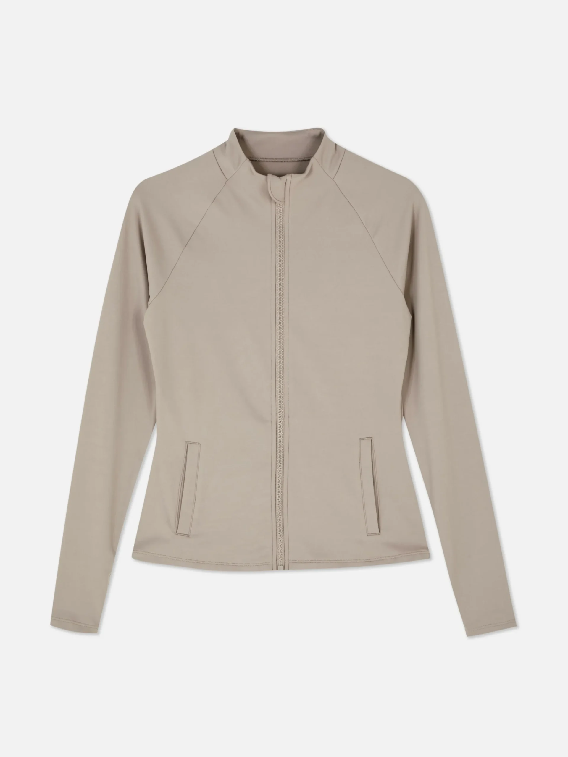 Fitnesskleidung Und Activewear|Primark Butterweiche „Rita Ora“ Sportjacke Mit Reißverschluss Braun