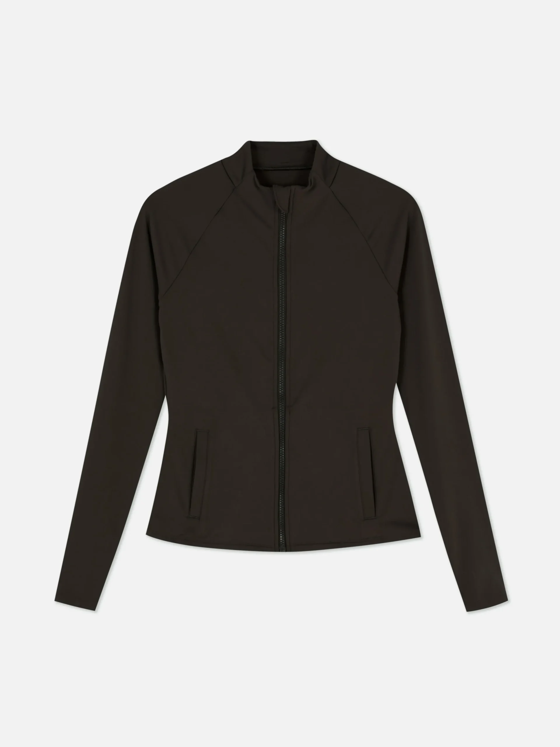 Fitnesskleidung Und Activewear|Primark Butterweiche „Rita Ora“ Sportjacke Mit Reißverschluss Schokoladenbraun