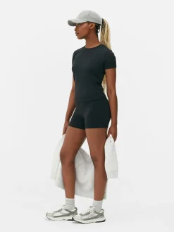 Fitnesskleidung Und Activewear|Primark Butterweiche Yogashorts Mit Hohem Bund Schwarz