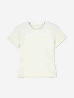 Fitnesskleidung Und Activewear|Primark Butterweiches Gym-T-Shirt Ecrufarben