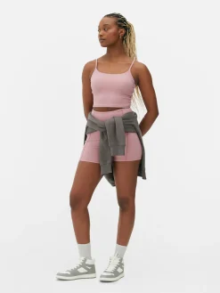 Fitnesskleidung Und Activewear|Primark Butterweiches, Kurzes Gym-Trägertop Rosa