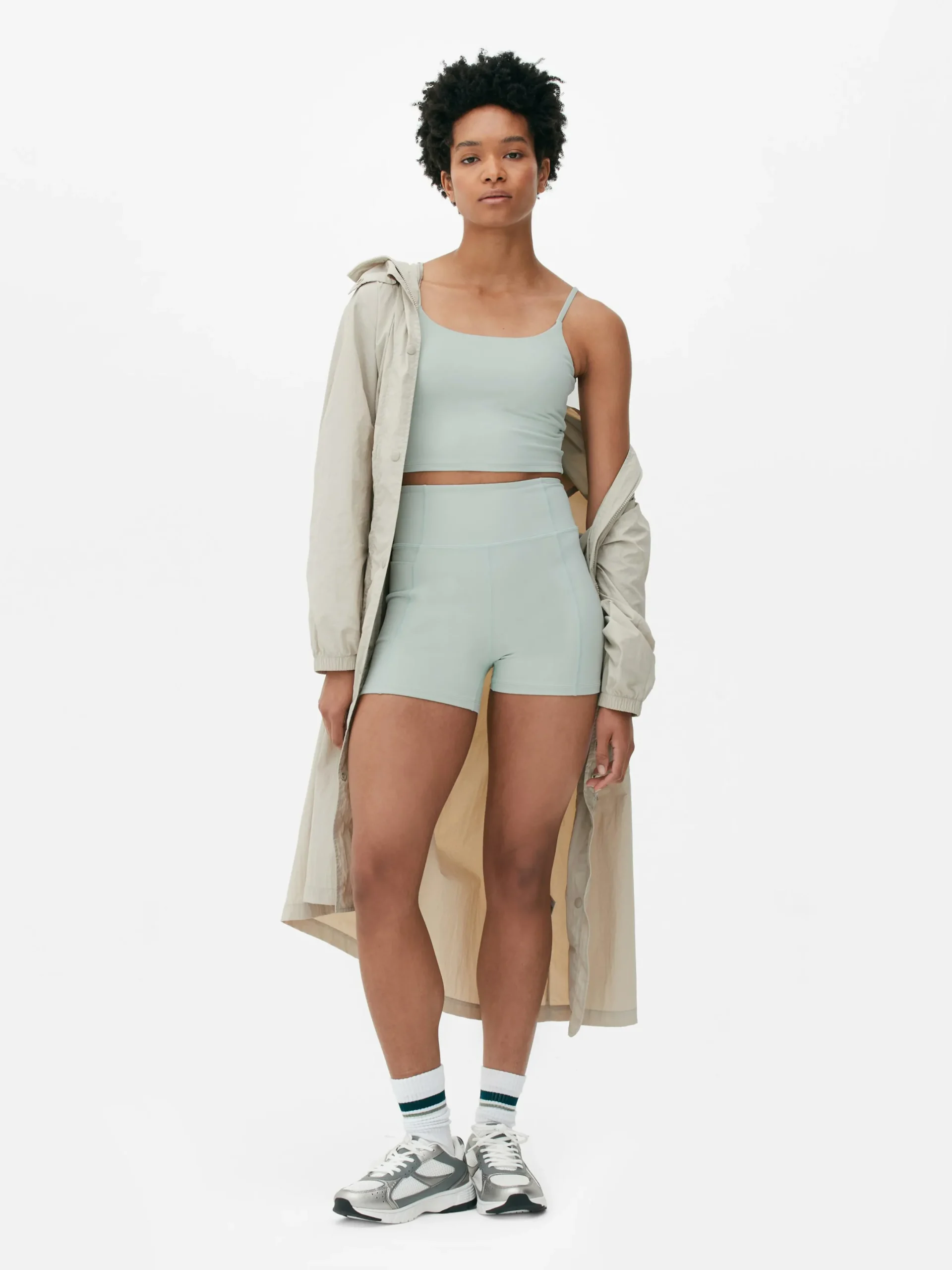 Fitnesskleidung Und Activewear|Primark Butterweiches, Kurzes Gym-Trägertop Hellgrün