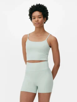 Fitnesskleidung Und Activewear|Primark Butterweiches, Kurzes Gym-Trägertop Hellgrün