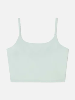 Fitnesskleidung Und Activewear|Primark Butterweiches, Kurzes Gym-Trägertop Hellgrün