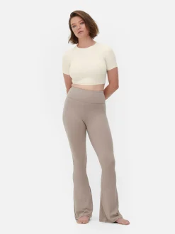 Fitnesskleidung Und Activewear|Primark Butterweiches „Rita Ora“ Sport-Top Elfenbeinfarben
