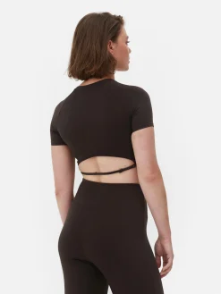 Fitnesskleidung Und Activewear|Primark Butterweiches „Rita Ora“ Sport-Top Schokoladenbraun