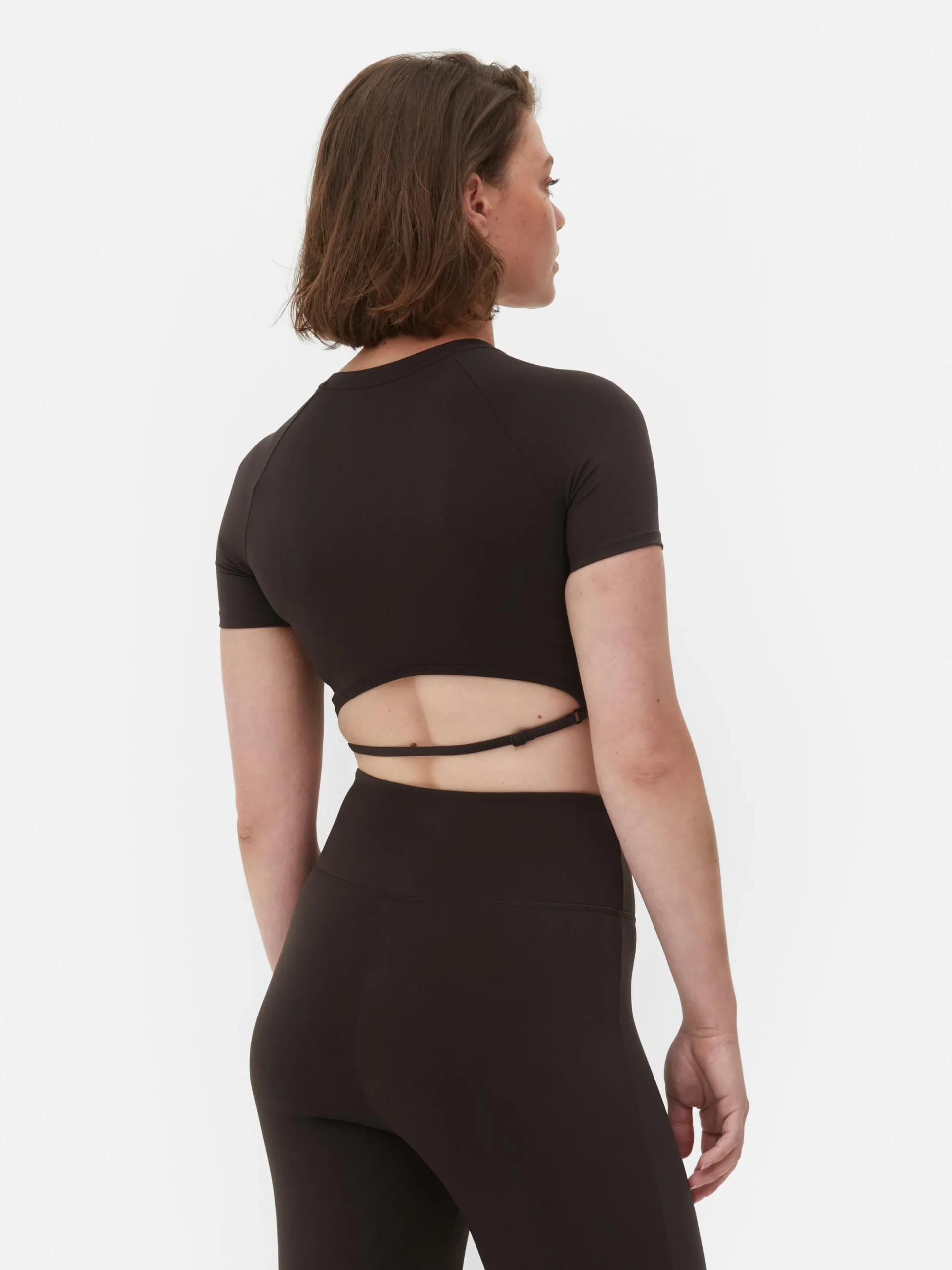 Fitnesskleidung Und Activewear|Primark Butterweiches „Rita Ora“ Sport-Top Schokoladenbraun