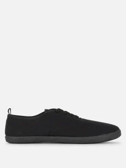 Sneakers|Primark Canvas-Plimsolls Zum Schnüren Schwarz