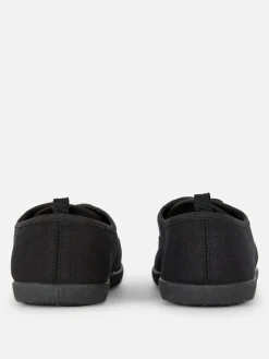 Sneakers|Primark Canvas-Plimsolls Zum Schnüren Schwarz