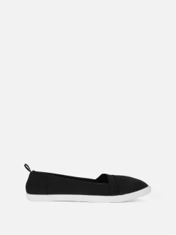 Sneakers|Primark Canvas-Schuhe Zum Hineinschlüpfen Schwarz