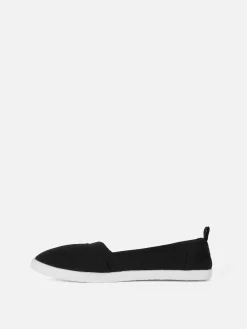Sneakers|Primark Canvas-Schuhe Zum Hineinschlüpfen Schwarz