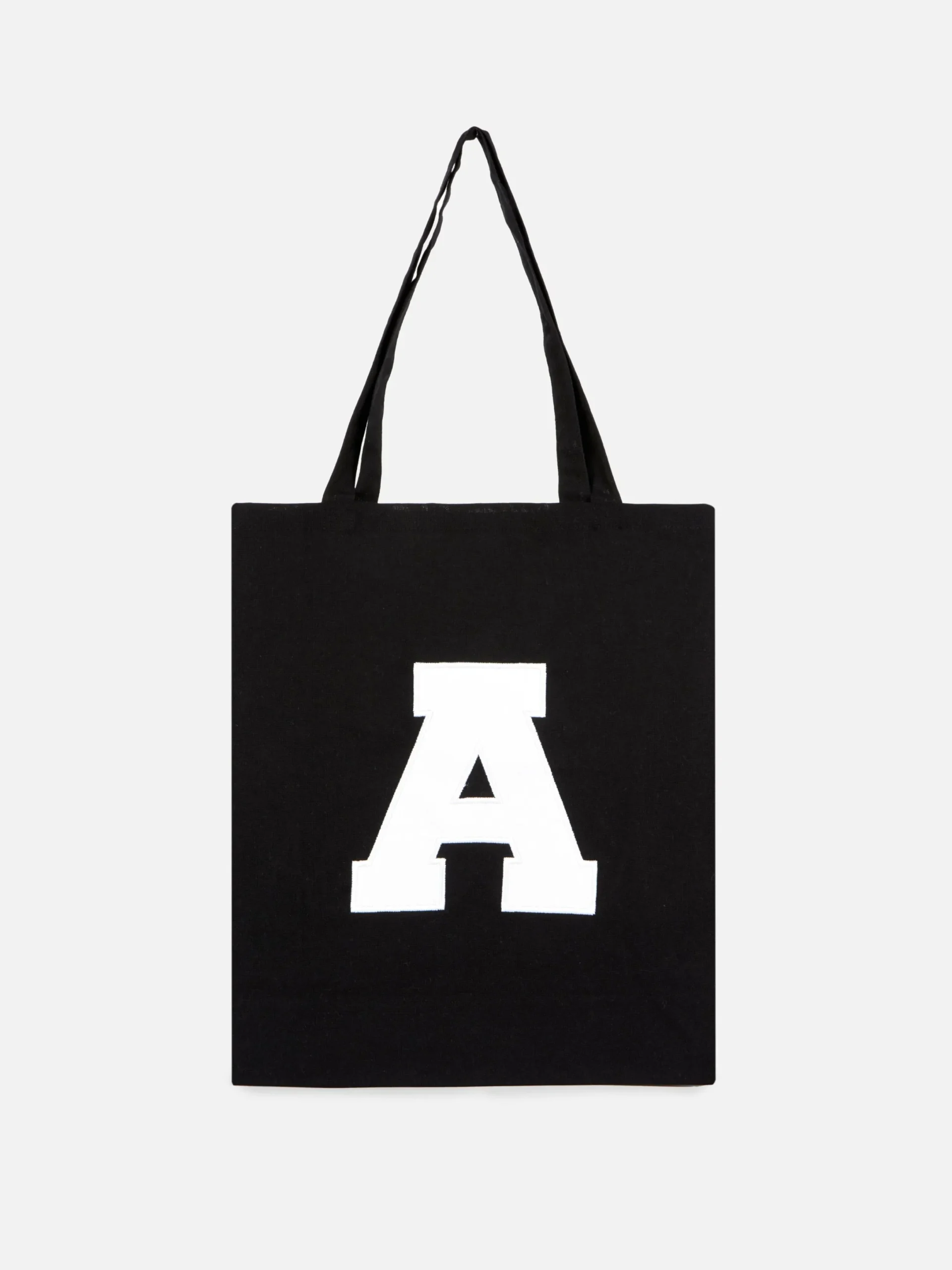 Reiseaccessoires|Primark Canvas-Tragetasche Mit Initiale Schwarz