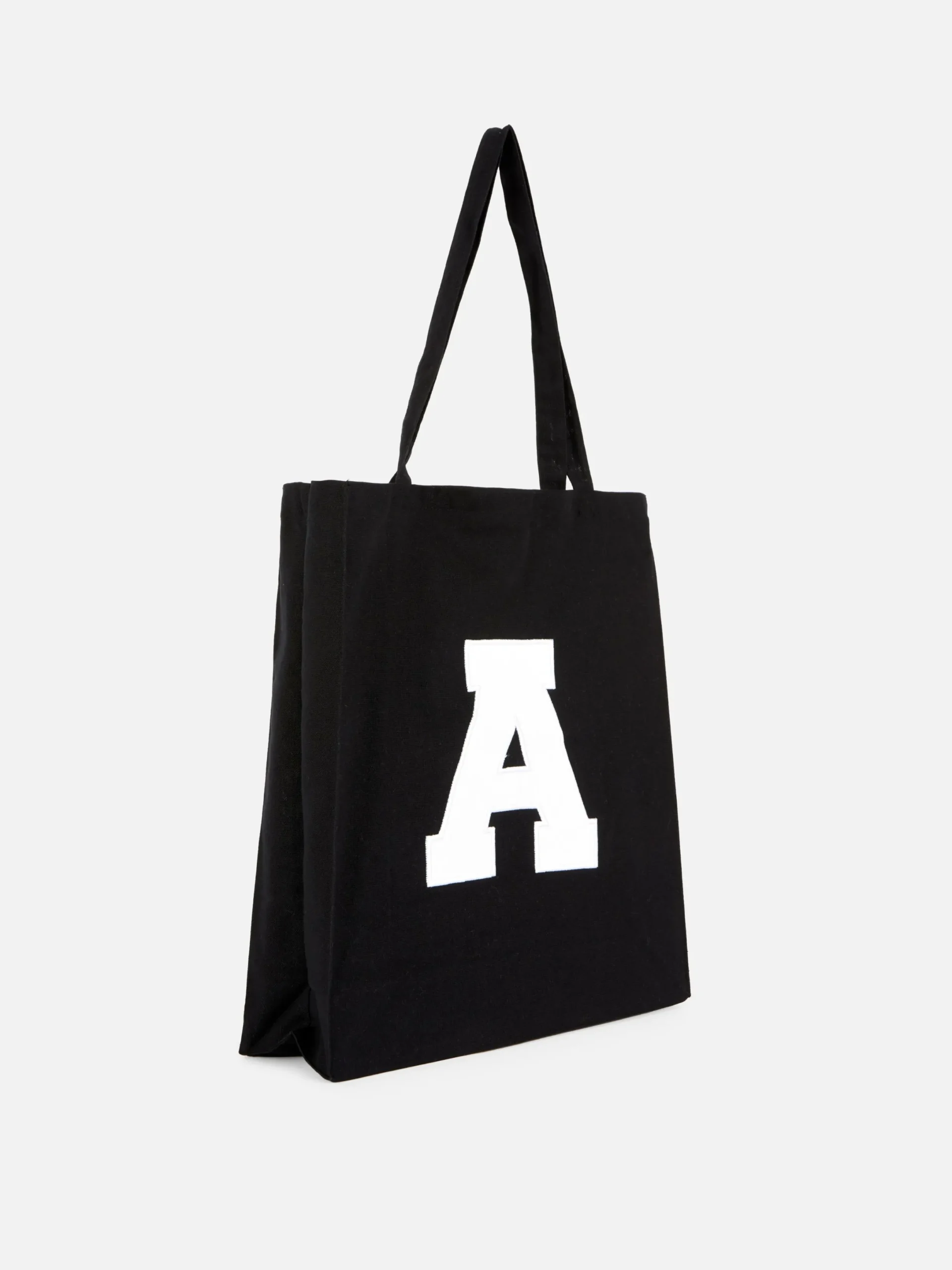 Reiseaccessoires|Primark Canvas-Tragetasche Mit Initiale Schwarz