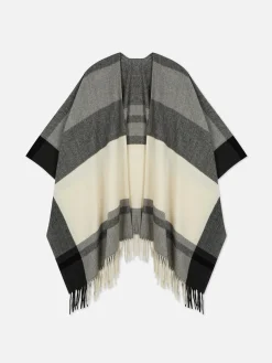 Mützen, Handschuhe Und Schals|Primark Cape-Schal Mit Karomuster Beige