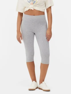 Hosen Und Leggings|Primark Capri-Kurzleggings Mit Hohem Bund Grau