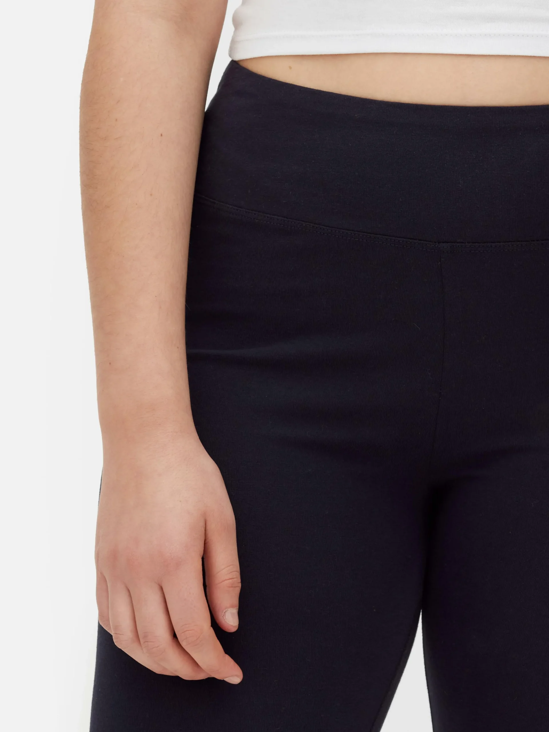 Hosen Und Leggings|Primark Capri-Kurzleggings Mit Hohem Bund Marineblau