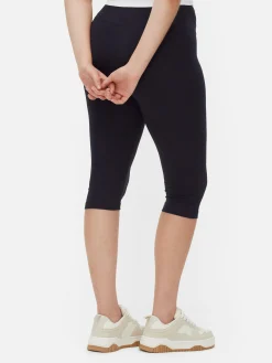 Hosen Und Leggings|Primark Capri-Kurzleggings Mit Hohem Bund Marineblau