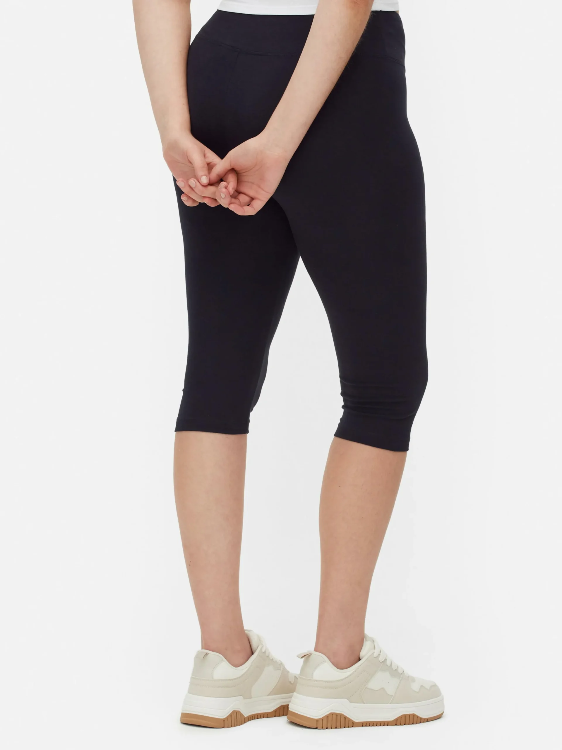 Hosen Und Leggings|Primark Capri-Kurzleggings Mit Hohem Bund Marineblau