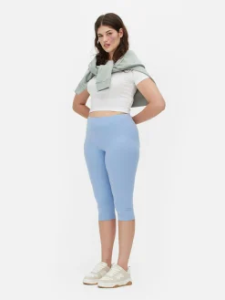 Hosen Und Leggings|Primark Capri-Kurzleggings Mit Hohem Bund Blau