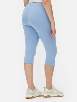 Hosen Und Leggings|Primark Capri-Kurzleggings Mit Hohem Bund Blau
