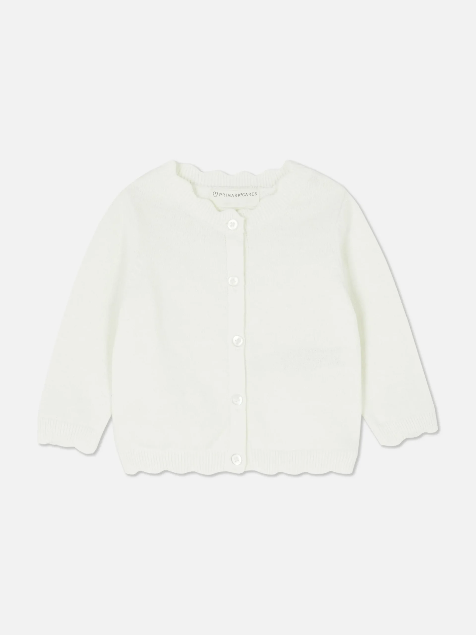 Pullover Und Cardigans|Primark Cardigan Mit Bogenkante Elfenbeinfarben