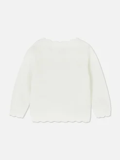 Pullover Und Cardigans|Primark Cardigan Mit Bogenkante Elfenbeinfarben