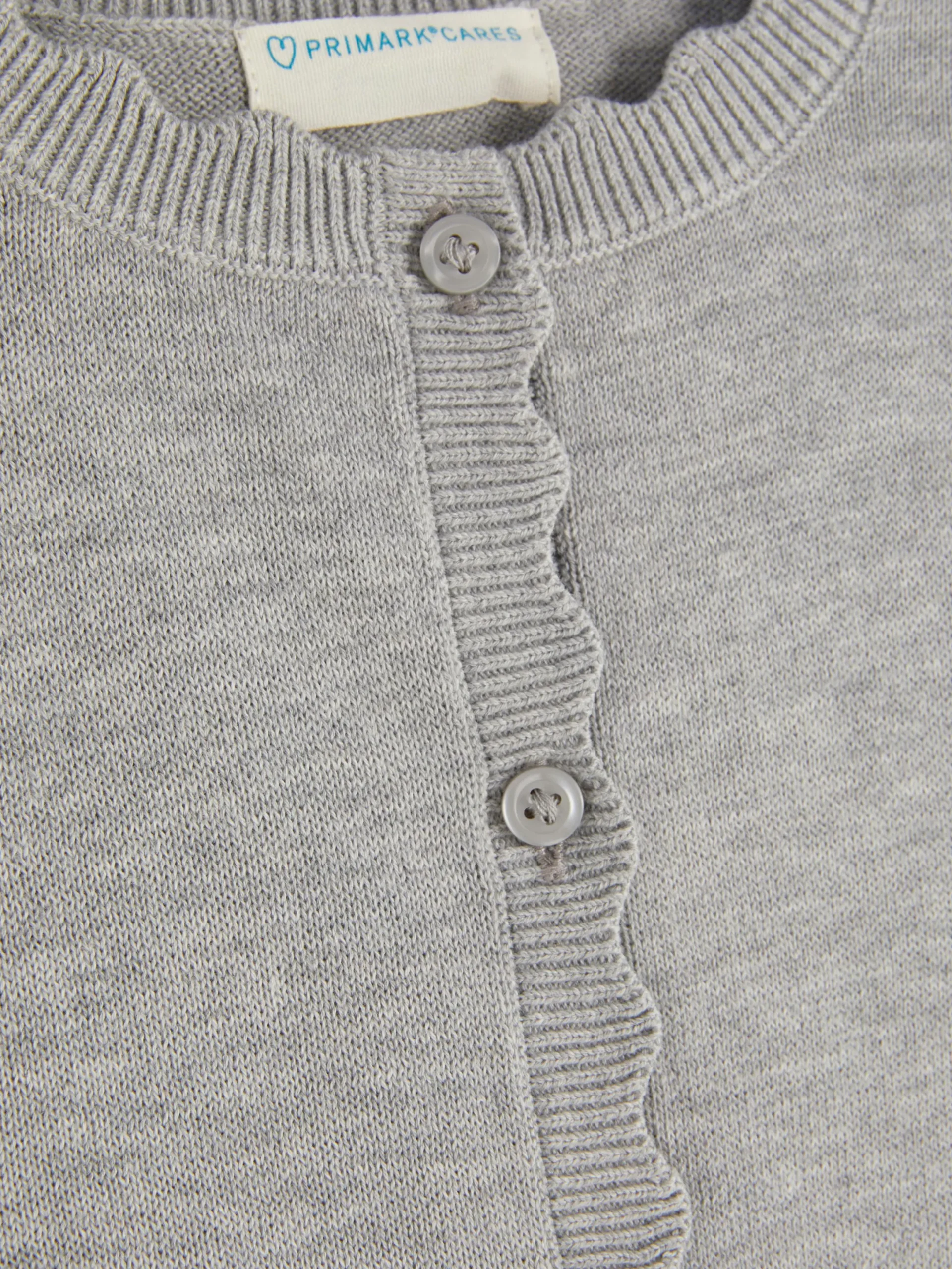 Pullover Und Cardigans|Primark Cardigan Mit Knopfleiste Und Bogenkante Grau