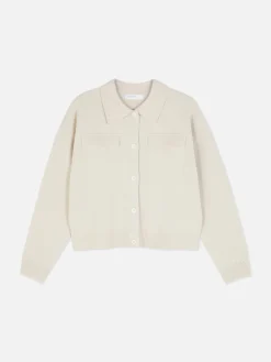 Pullover Und Cardigans|Primark Cardigan Mit Knopfleiste Und Kragen Hellbeige