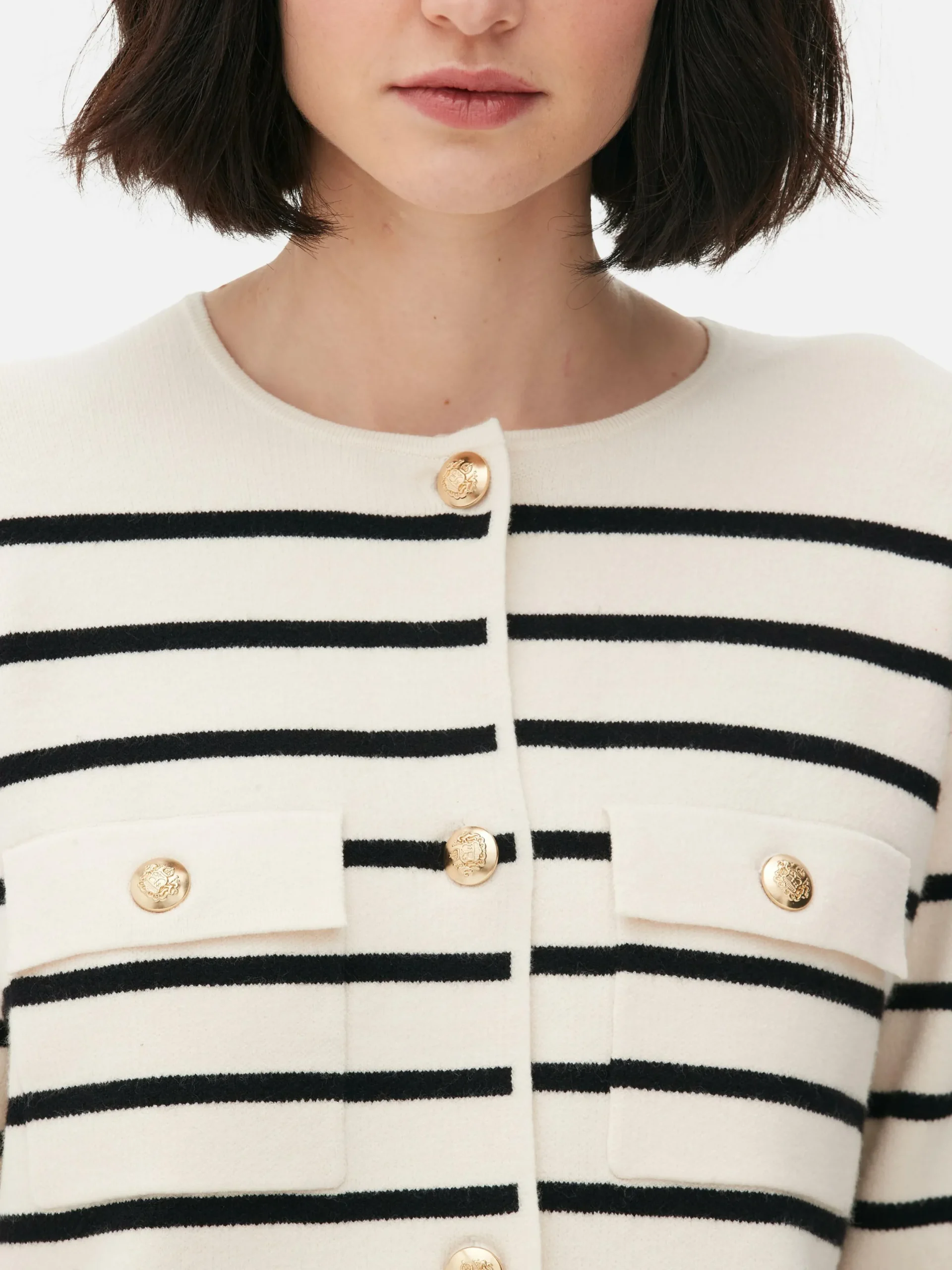 Pullover Und Cardigans|Primark Cardigan Mit Streifen Und Knopfleiste Multi