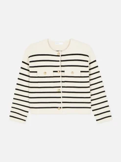 Pullover Und Cardigans|Primark Cardigan Mit Streifen Und Knopfleiste Multi
