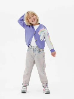 Pullover Und Cardigans|Primark Cardigan Mit V-Ausschnitt Und Einhorndesign Violett