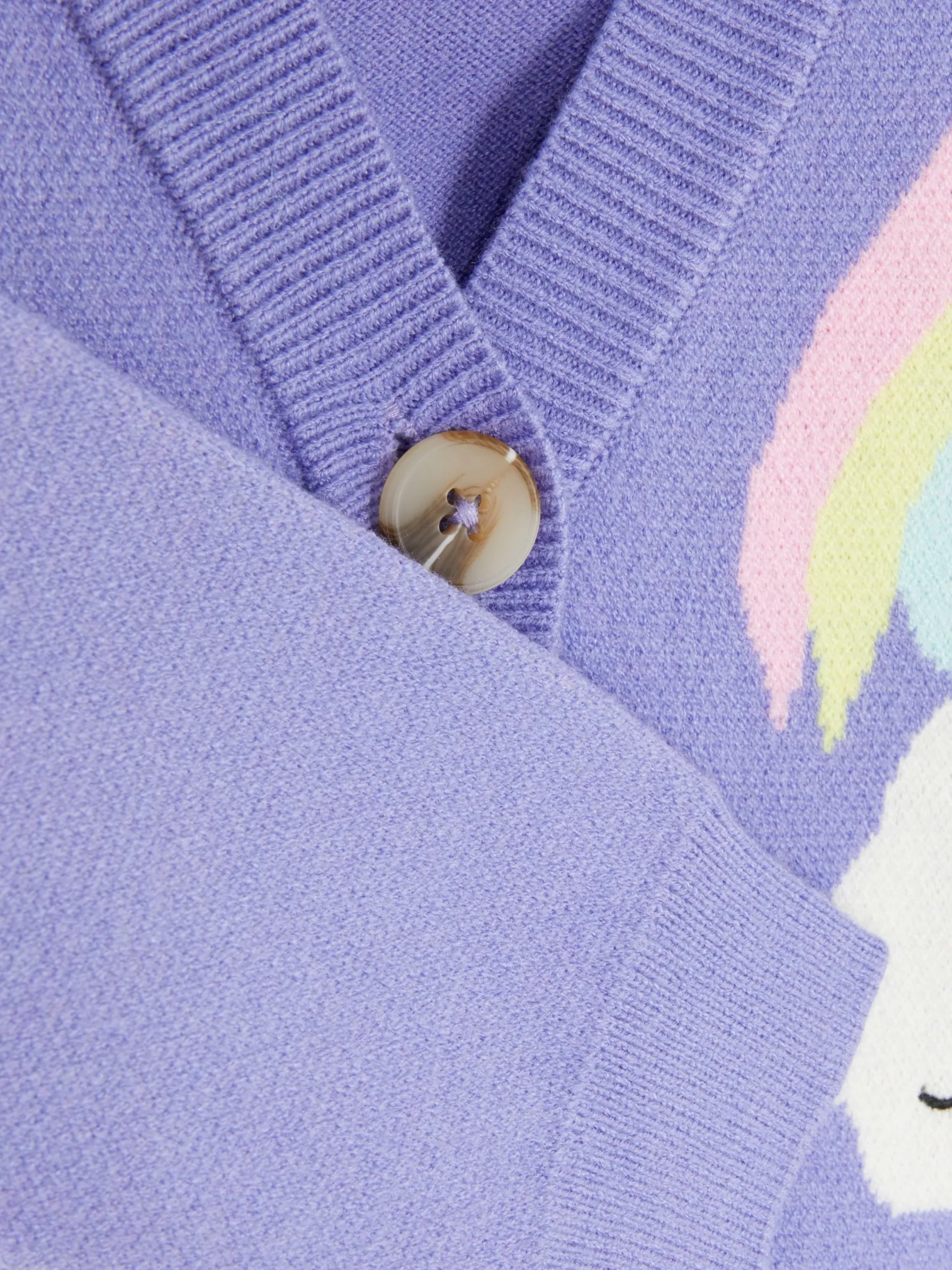 Pullover Und Cardigans|Primark Cardigan Mit V-Ausschnitt Und Einhorndesign Violett
