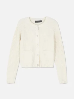Pullover Und Cardigans|Primark Cardigan Mit Waffelstruktur Elfenbeinfarben